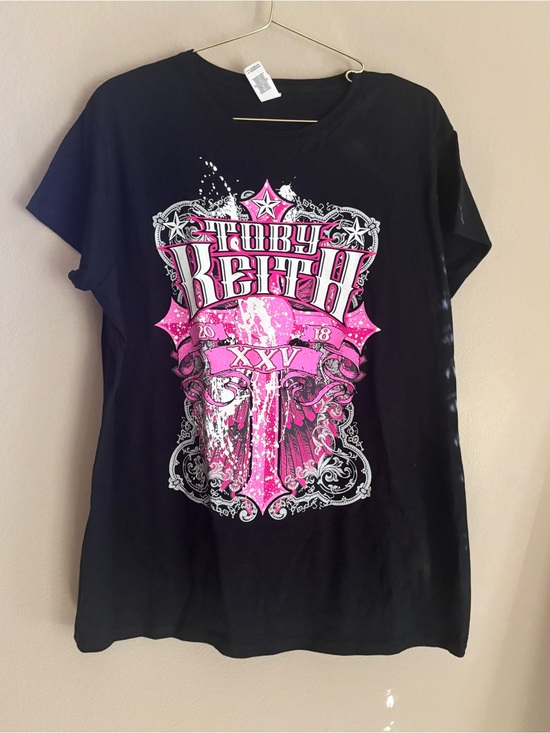 Gildan Tops - Toby Keith 25th Anniversary XXV Graphic T Shirt Black Pink 2XL
